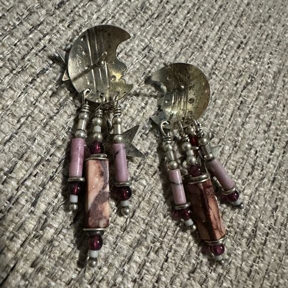 925 Tabra Tunoa Star Dangle Earrings - Picture 2 of 3